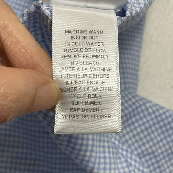 Frank Eileen Luke Button Dress Shirt Men Size S Check Preppy Workwear Modern Top - Picture 11 of 11